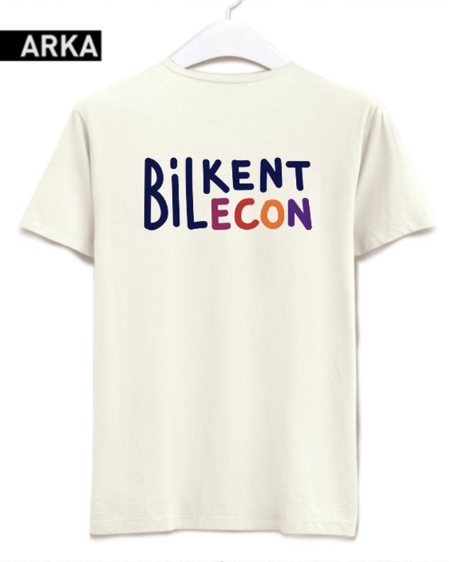 Econ front and back printed ecru unisex t-shirt