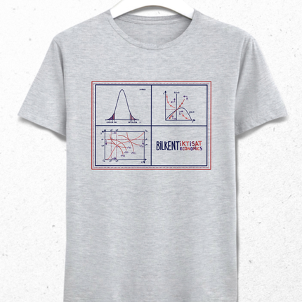 Econ grey unisex t-shirt with front and back print.