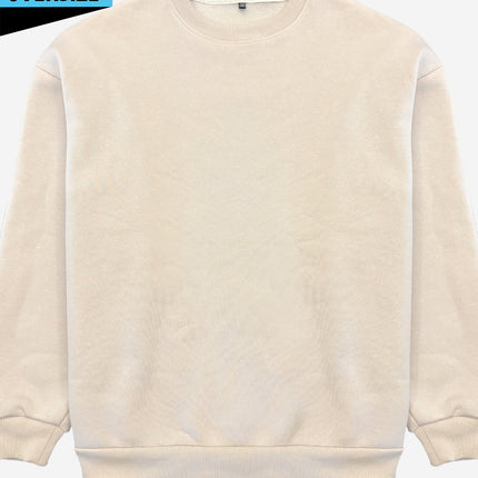 özel tasarım erkek bej oversize sweatshirt