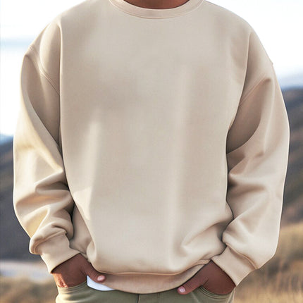 özel tasarım erkek bej oversize sweatshirt