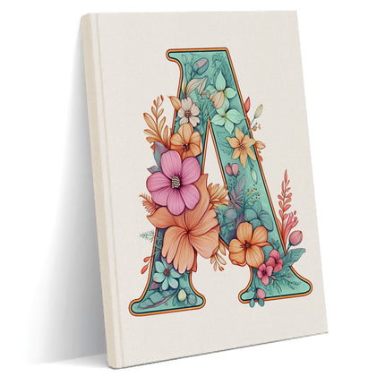floral letter A Defter