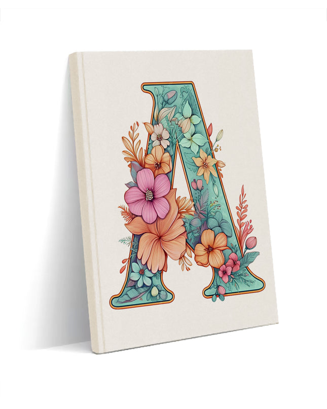 floral letter A Defter