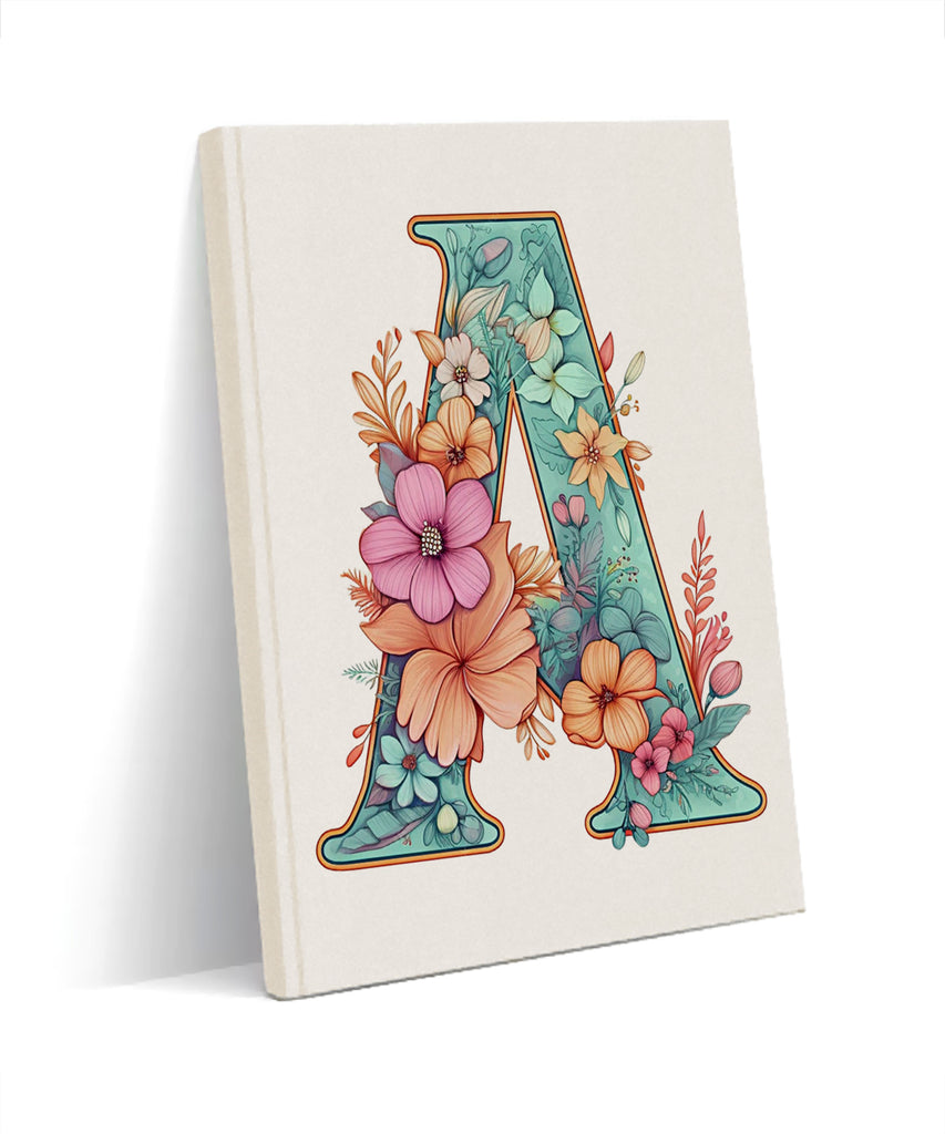 floral letter A Defter