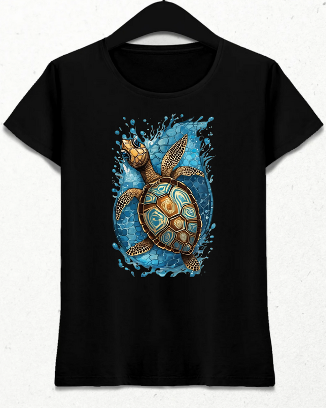 Sevimli Su Kaplumbağası Kadın Tişört