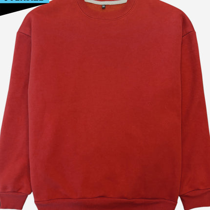 özel tasarım kiremit kırmızısı oversize erkek sweatshirt