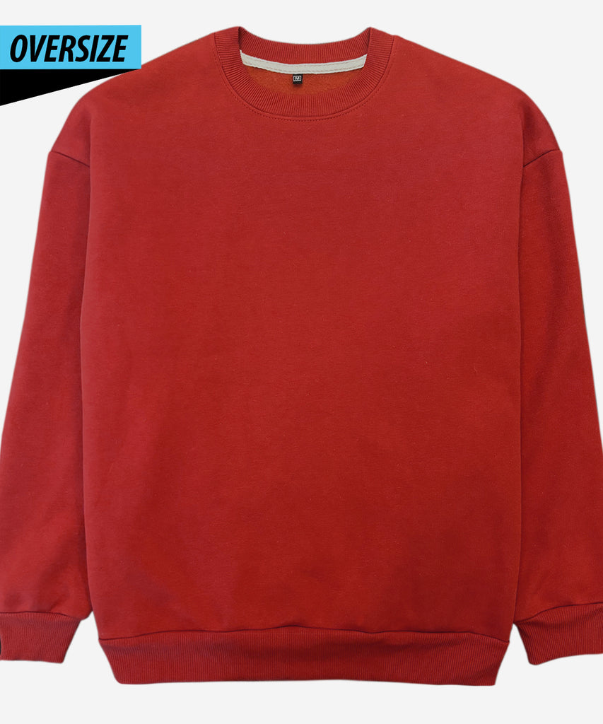 özel tasarım oversize kırmızı sweatshirt