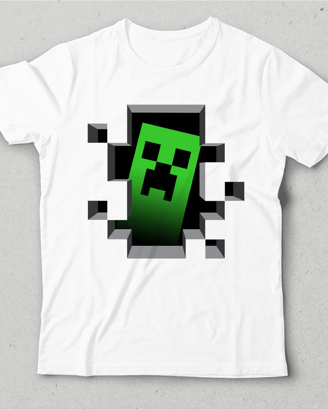 Minecraft logo çocuk tişört