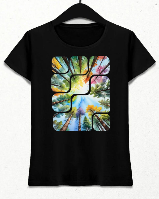 Gökyüzü ve Ağaçlar Kadın Tişört