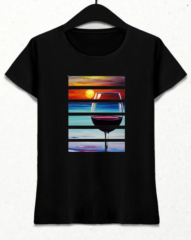 Şarap Kadehi Kadın Tişört