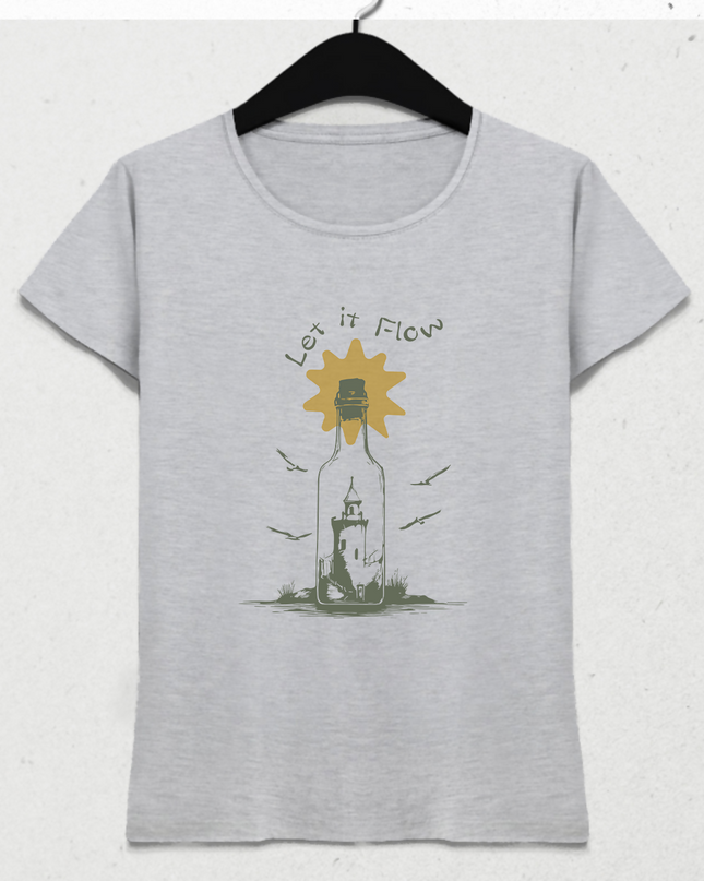 LET IT FLOW Tişört - Kadın Kısa Kol