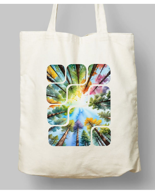 Gökyüzü ve Ağaçlar Bez Çanta