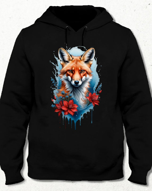 Tilki Kapşonlu Unisex Sweatshirt