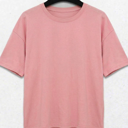 özel tasarım soft pembe oversize kadın tişört
