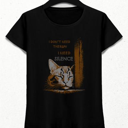 SILENCE Tişört - Kadın Kısa Kol