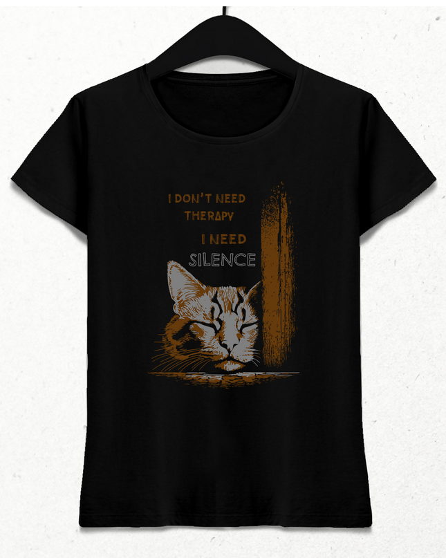 SILENCE Tişört - Kadın Kısa Kol