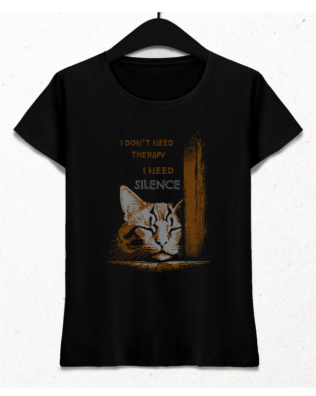 SILENCE Tişört - Kadın Kısa Kol