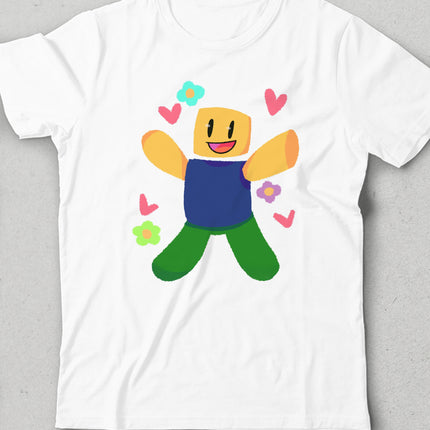 Roblox noob art çocuk tişört
