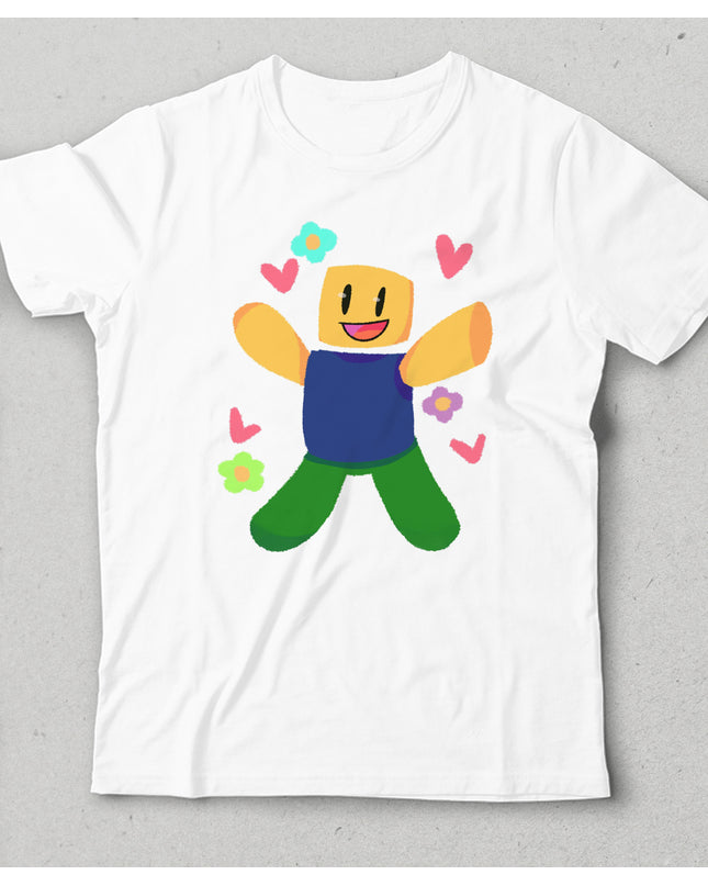 Roblox noob art çocuk tişört