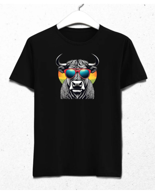 Gözlüklü Boğa Erkek Tişört