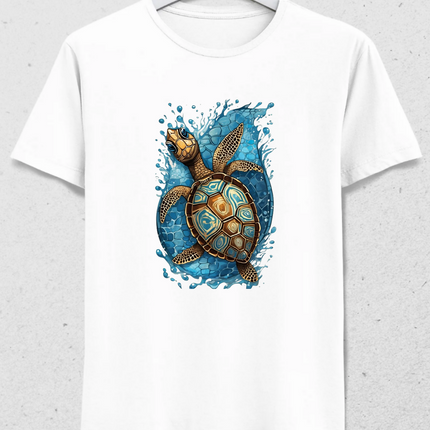 Sevimli Su Kaplumbağası Erkek Tişört