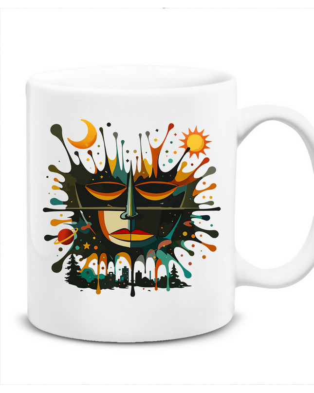 Kozmik Soyut Yüz Tasarımı - basmatik.com