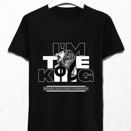 Siyah | I'M THE KING | Erkek Tişört