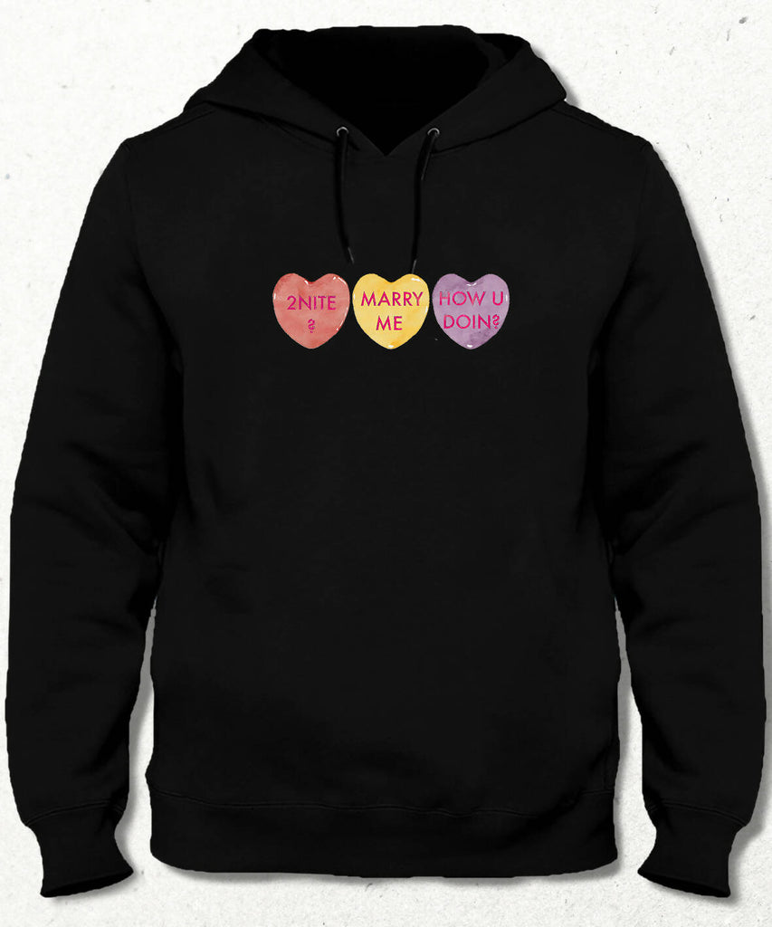 Valentine's III, Heart Slogan Sweatshirt