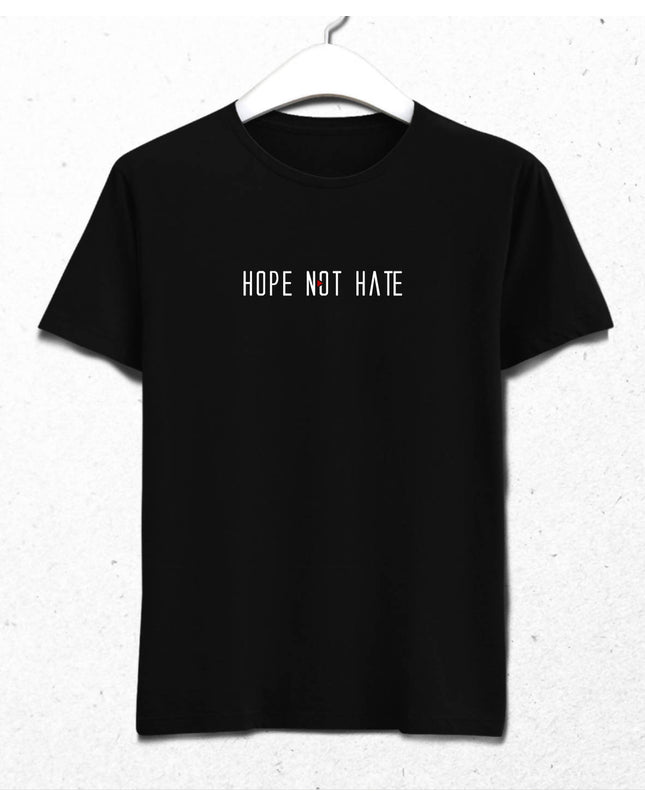 Hope Not Hate Erkek Siyah Tişört - basmatik.com