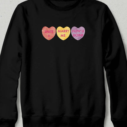 Valentine's III, Kalpli Slogan Sweatshirt