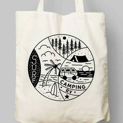 Camping Themed Cloth Bag