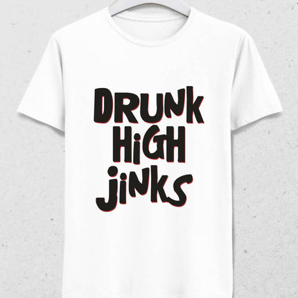 Drunk High Jinks Erkek Tişört Beyaz