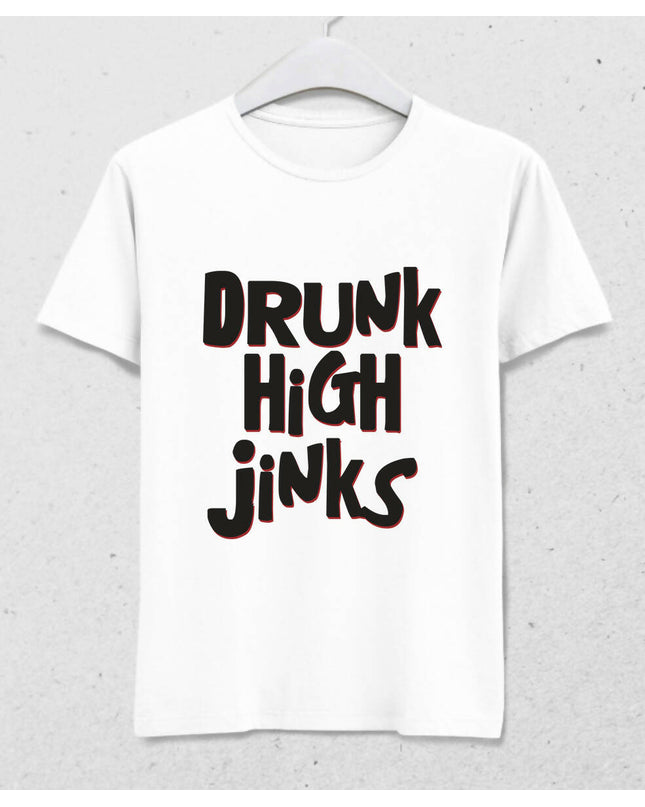 Drunk High Jinks Erkek Tişört Beyaz
