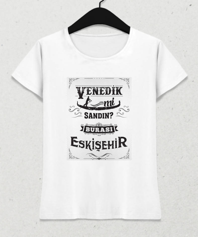 Burası Eskişehir - 1 / Kadın Tshirt - basmatik.com
