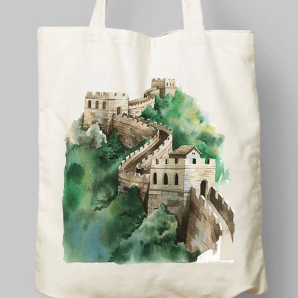 Çin Seddi Bez Çanta - basmatik.com