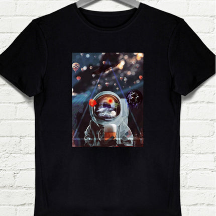 Astrobeer Siyah Erkek Tshirt - basmatik.com