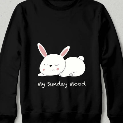 Sunday Mood Siyah Sweatshirt - basmatik.com