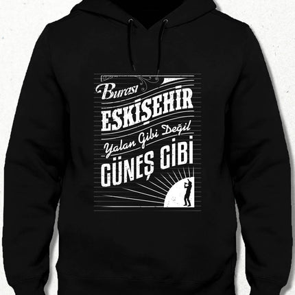 Kapüşonlu Sweatshirt - Burası Eskişehir - 2 - basmatik.com
