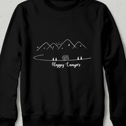Happy Camper Black Sweatshirt