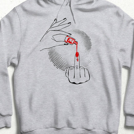 Feminine Nail Polish Hooded Sweatshirt