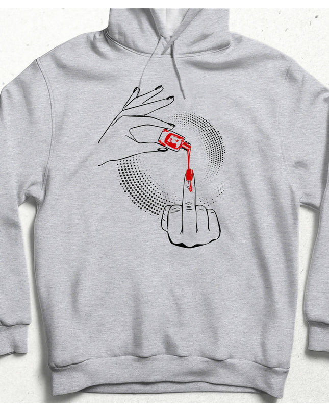 Feminine Nail Polish Hooded Sweatshirt