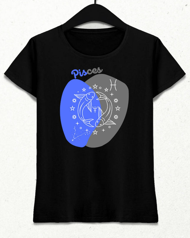 Balık Burcu - Pisces Minimalist Renkli Tasarım Kadın T-Shirt