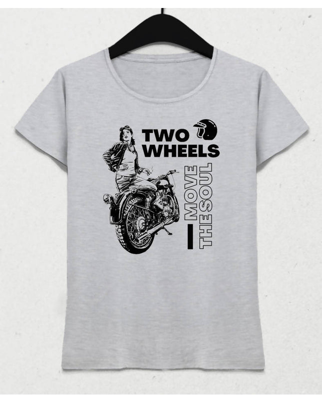Two Wheels Women's Gray T-Shirt