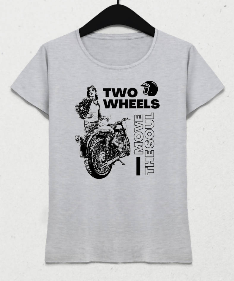 Two Wheels Women's Gray T-Shirt
