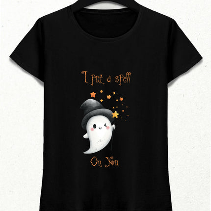 I Put a Spell on You Sevimli Hayalet Siyah Tişört