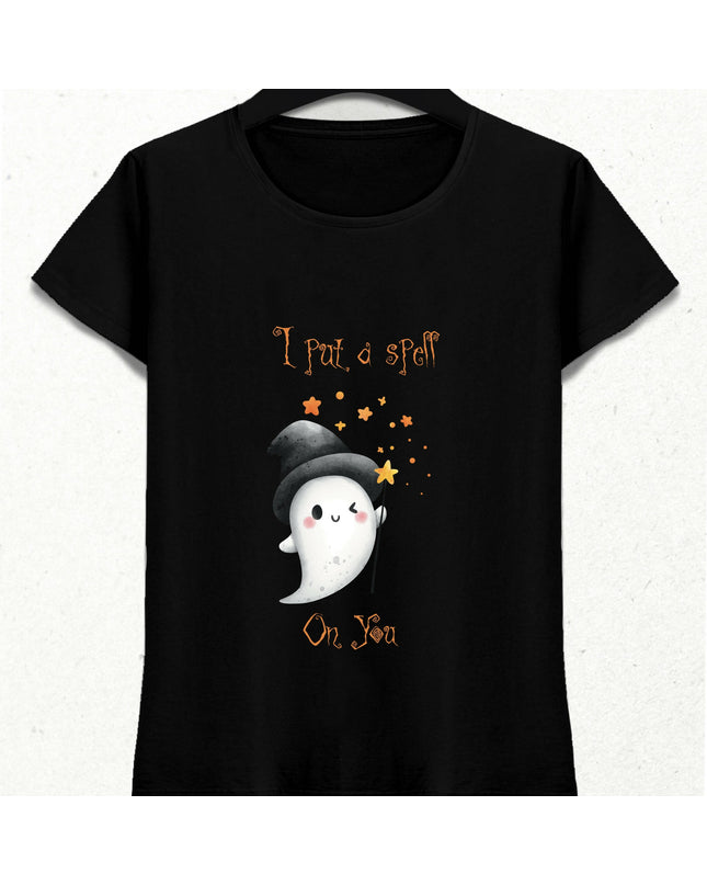 I Put a Spell on You Sevimli Hayalet Siyah Tişört