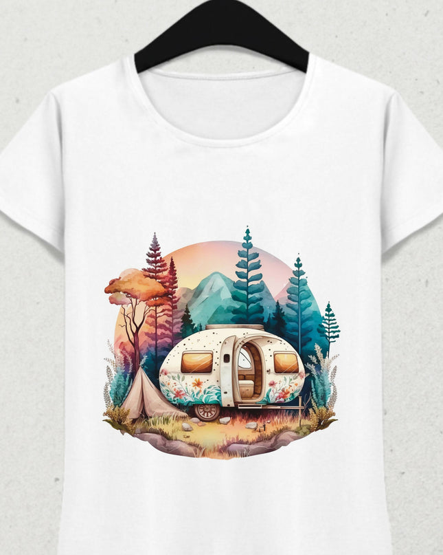 Camping and Caravan Themed Tshirt 