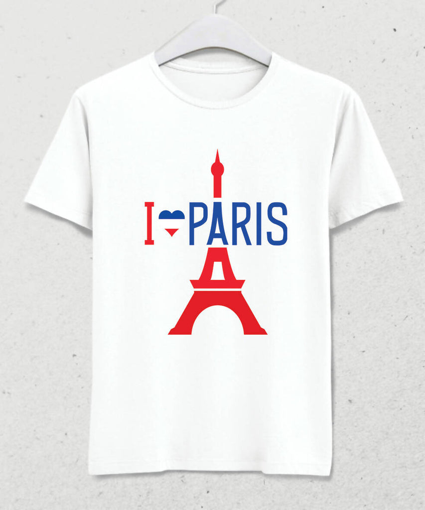 Paris Eiffel Tower and I love Paris T-Shirt