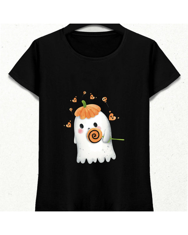 Pumpkin Hat Ghost T-Shirt 