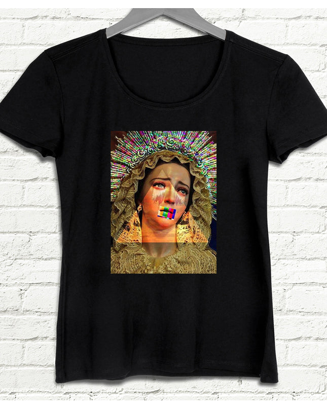 Portrait Kadın Siyah tshirt - basmatik.com