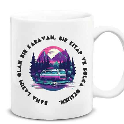 Camping Caravan Life Themed Plain Mug 4
